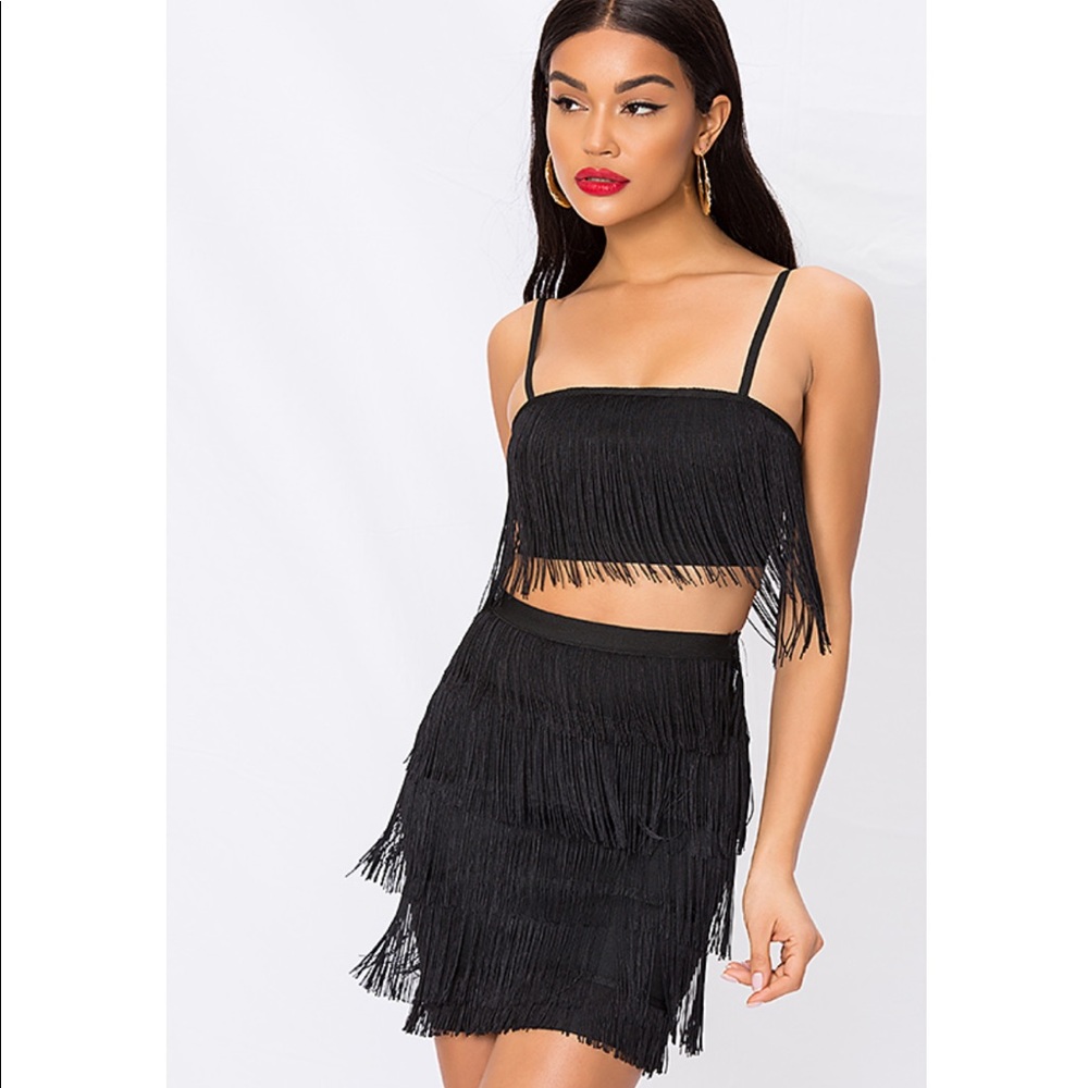 Superdown Millie Fringe Matching Set - image 1